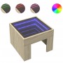 Mesita de noche con Infinity LED roble Sonoma 40x40x30 cm de , Mesitas de noche - Ref: Foro24-3284072, Precio: 57,20 €, Descu...
