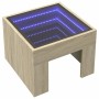 Mesita de noche con Infinity LED roble Sonoma 40x40x30 cm de , Mesitas de noche - Ref: Foro24-3284072, Precio: 57,20 €, Descu...