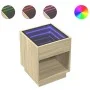 Mesita de noche con Infinity LED roble Sonoma 40x40x50 cm de , Mesitas de noche - Ref: Foro24-3284079, Precio: 59,42 €, Descu...