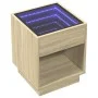 Mesita de noche con Infinity LED roble Sonoma 40x40x50 cm de , Mesitas de noche - Ref: Foro24-3284079, Precio: 59,42 €, Descu...