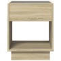 Mesita de noche con Infinity LED roble Sonoma 40x40x50 cm de , Mesitas de noche - Ref: Foro24-3284079, Precio: 60,20 €, Descu...