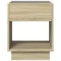 Mesita de noche con Infinity LED roble Sonoma 40x40x50 cm de , Mesitas de noche - Ref: Foro24-3284079, Precio: 59,42 €, Descu...
