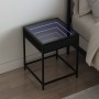 Mesita de noche con Infinity LED negra 40x40x51 cm de , Mesitas de noche - Ref: Foro24-3284091, Precio: 60,89 €, Descuento: %