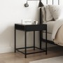 Mesita de noche con Infinity LED negra 40x40x51 cm de , Mesitas de noche - Ref: Foro24-3284091, Precio: 60,89 €, Descuento: %
