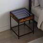 Mesita de noche con Infinity LED roble ahumado 40x40x51 cm de , Mesitas de noche - Ref: Foro24-3284093, Precio: 53,26 €, Desc...