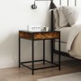 Mesita de noche con Infinity LED roble ahumado 40x40x51 cm de , Mesitas de noche - Ref: Foro24-3284093, Precio: 53,26 €, Desc...