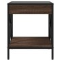 Mesita de noche con Infinity LED marrón roble 40x40x49 cm de , Mesitas de noche - Ref: Foro24-3284100, Precio: 68,59 €, Descu...