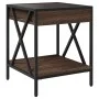 Bedside table with Infinity LED brown oak 40x40x49 cm by , Nightstands - Ref: Foro24-3284100, Price: 67,51 €, Discount: %