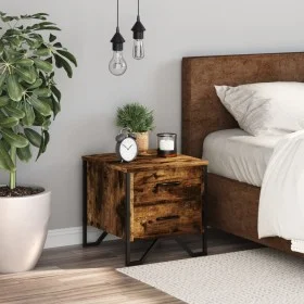 Bedside tables 2 units smoked oak engineered wood 40x30x40 cm by , Nightstands - Ref: Foro24-848519, Price: 49,83 €, Discount: %
