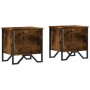 Mesitas noche 2 uds madera ingeniería roble ahumado 40x30x40 cm de , Mesitas de noche - Ref: Foro24-848519, Precio: 50,52 €, ...