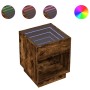 Mesa de centro con Infinity LED roble ahumado 40x40x50 cm de , Mesas de centro - Ref: Foro24-847648, Precio: 70,40 €, Descuen...