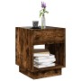 Mesa de centro con Infinity LED roble ahumado 40x40x50 cm de , Mesas de centro - Ref: Foro24-847648, Precio: 70,40 €, Descuen...