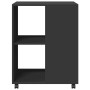 Mesa auxiliar con ruedas madera de ingeniería negra 55x60x78 cm de , Armarios archivadores - Ref: Foro24-853156, Precio: 71,7...