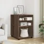Mesa auxiliar ruedas madera ingeniería marrón roble 55x60x78 cm de , Armarios archivadores - Ref: Foro24-853161, Precio: 86,7...