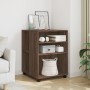 Mesa auxiliar ruedas madera ingeniería marrón roble 55x60x78 cm de , Armarios archivadores - Ref: Foro24-853161, Precio: 88,0...