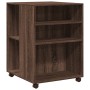 Mesa auxiliar ruedas madera ingeniería marrón roble 55x60x78 cm de , Armarios archivadores - Ref: Foro24-853161, Precio: 88,0...