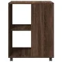 Mesa auxiliar ruedas madera ingeniería marrón roble 55x60x78 cm de , Armarios archivadores - Ref: Foro24-853161, Precio: 86,7...