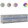 Mueble de TV LED madera ingeniería gris hormigón 180x34x50 cm de , Muebles TV - Ref: Foro24-3307929, Precio: 168,48 €, Descue...