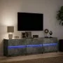 Mueble de TV LED madera ingeniería gris hormigón 180x34x50 cm de , Muebles TV - Ref: Foro24-3307929, Precio: 168,48 €, Descue...