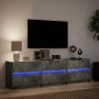 Mueble de TV LED madera ingeniería gris hormigón 180x34x50 cm de , Muebles TV - Ref: Foro24-3307929, Precio: 169,30 €, Descue...
