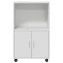 Armario con ruedas madera de ingeniería blanco 55x40x91 cm de , Aparadores - Ref: Foro24-853182, Precio: 65,61 €, Descuento: %