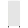 Armario con ruedas madera de ingeniería blanco 55x40x91 cm de , Aparadores - Ref: Foro24-853182, Precio: 65,61 €, Descuento: %