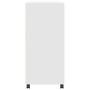 Armario con ruedas madera de ingeniería blanco 55x40x91 cm de , Aparadores - Ref: Foro24-853182, Precio: 66,71 €, Descuento: %