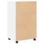 Armario con ruedas madera de ingeniería blanco 55x40x91 cm de , Aparadores - Ref: Foro24-853182, Precio: 65,61 €, Descuento: %