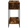 Engineered wood smoked oak console table 100x35x74.5 cm by , Side tables - Ref: Foro24-848531, Price: 50,38 €, Discount: %