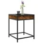 Coffee table with Infinity LED smoked oak 40x40x51 cm by , Coffee table - Ref: Foro24-847674, Price: 52,62 €, Discount: %