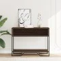 Engineered wood brown oak console table 100x35x74.5 cm by , Side tables - Ref: Foro24-848533, Price: 53,03 €, Discount: %