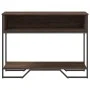 Engineered wood brown oak console table 100x35x74.5 cm by , Side tables - Ref: Foro24-848533, Price: 53,03 €, Discount: %