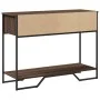 Engineered wood brown oak console table 100x35x74.5 cm by , Side tables - Ref: Foro24-848533, Price: 53,03 €, Discount: %