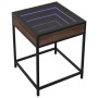 Mesa de centro con Infinity LED marrón roble 40x40x51 cm de , Mesas de centro - Ref: Foro24-847676, Precio: 55,04 €, Descuent...