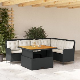 Set de sofás de jardín 2 piezas y cojines ratán sintético negro de , Conjuntos de jardín - Ref: Foro24-3262083, Precio: 509,0...