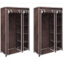 Armarios de tela marrón 2 unidades de vidaXL, Armarios roperos - Ref: Foro24-60722, Precio: 76,98 €, Descuento: %