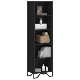 Engineered wood black shelf 50x31x169 cm by , Bookcases and shelves - Ref: Foro24-848614, Price: 72,26 €, Discount: %