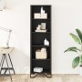 Estantería de madera de ingeniería negra 50x31x169 cm de , Librerías y estanterías - Ref: Foro24-848614, Precio: 74,21 €, Des...