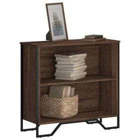 Estantería de madera de ingeniería marrón roble 80x31x74,5 cm de , Librerías y estanterías - Ref: Foro24-848623, Precio: 47,3...