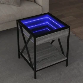 Mesa de centro con Infinity LED gris Sonoma 40x40x49 cm de , Mesas de centro - Ref: Foro24-847695, Precio: 67,20 €, Descuento: %