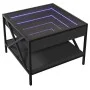 Coffee table with Infinity LED black 50x50x38 cm by , Coffee table - Ref: Foro24-847697, Price: 75,58 €, Discount: %