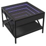 Mesa de centro con Infinity LED negro 50x50x38 cm de , Mesas de centro - Ref: Foro24-847697, Precio: 76,56 €, Descuento: %