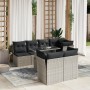 Set de sofás de jardín 8 pzas y cojines ratán sintético gris de , Conjuntos de jardín - Ref: Foro24-3266412, Precio: 628,55 €...