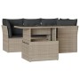 Set de sofás jardín y cojines 5 pzas ratán sintético gris claro de , Conjuntos de jardín - Ref: Foro24-3266562, Precio: 412,4...