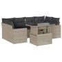 Set de sofás de jardín 7 pzas con cojines ratán PE gris claro de , Conjuntos de jardín - Ref: Foro24-3267132, Precio: 525,99 ...