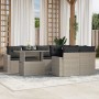 Set muebles jardín 9 pzas y cojines ratán sintético gris claro de , Conjuntos de jardín - Ref: Foro24-3267172, Precio: 668,69...