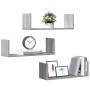 Estante de pared 3 uds madera ingeniería gris Sonoma 58x18x18cm de , Estantes y estanterías - Ref: Foro24-853286, Precio: 29,...