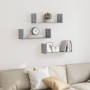 Estante de pared 3 uds madera ingeniería gris Sonoma 58x18x18cm de , Estantes y estanterías - Ref: Foro24-853286, Precio: 29,...