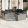Set de sofás de jardín 11 pzas y cojines ratán sintético gris de , Conjuntos de jardín - Ref: Foro24-3218512, Precio: 873,16 ...
