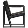 Sillón de cuero auténtico negro de , Sillones - Ref: Foro24-247801, Precio: 198,33 €, Descuento: %